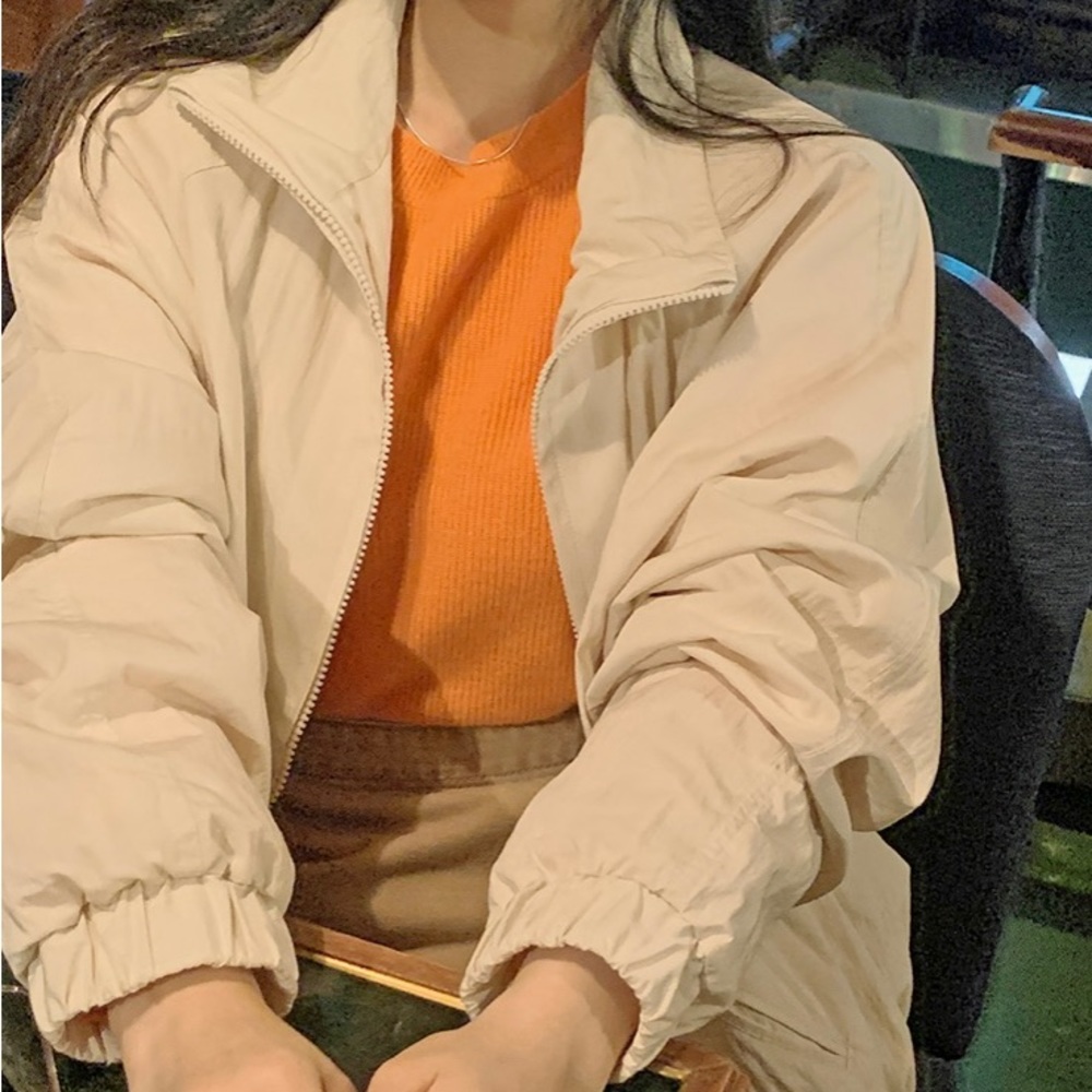 Orange wool cashmere knit